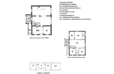 Farmhouse for sale Sarteano, Tuscany, RIF 3009 Grundriss