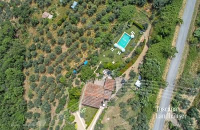 Country House for sale Loro Ciuffenna, Tuscany, RIF 3098 Blick von oben