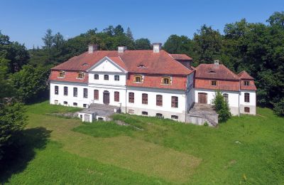 Manor House for sale Jaśkowo, Dwór w Jaśkowie, Warmian-Masurian Voivodeship, Drone view