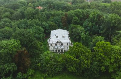 Castle for sale Pobórz, Łódź Voivodeship,, Drone view