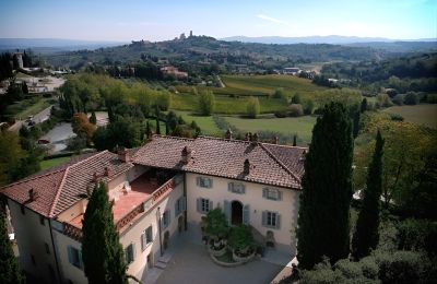 Historic Villa for sale San Gimignano, Tuscany,, Drone view