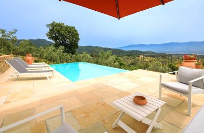 Country House for sale Figline e Incisa Valdarno, Tuscany, RIF 2966 Pool mit Panoramablick