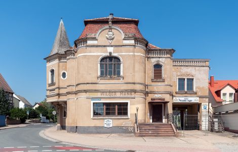 Ostrau, Am Bahnhof - Historical Inns in Saxony: "Wilder Mann" in Ostrau